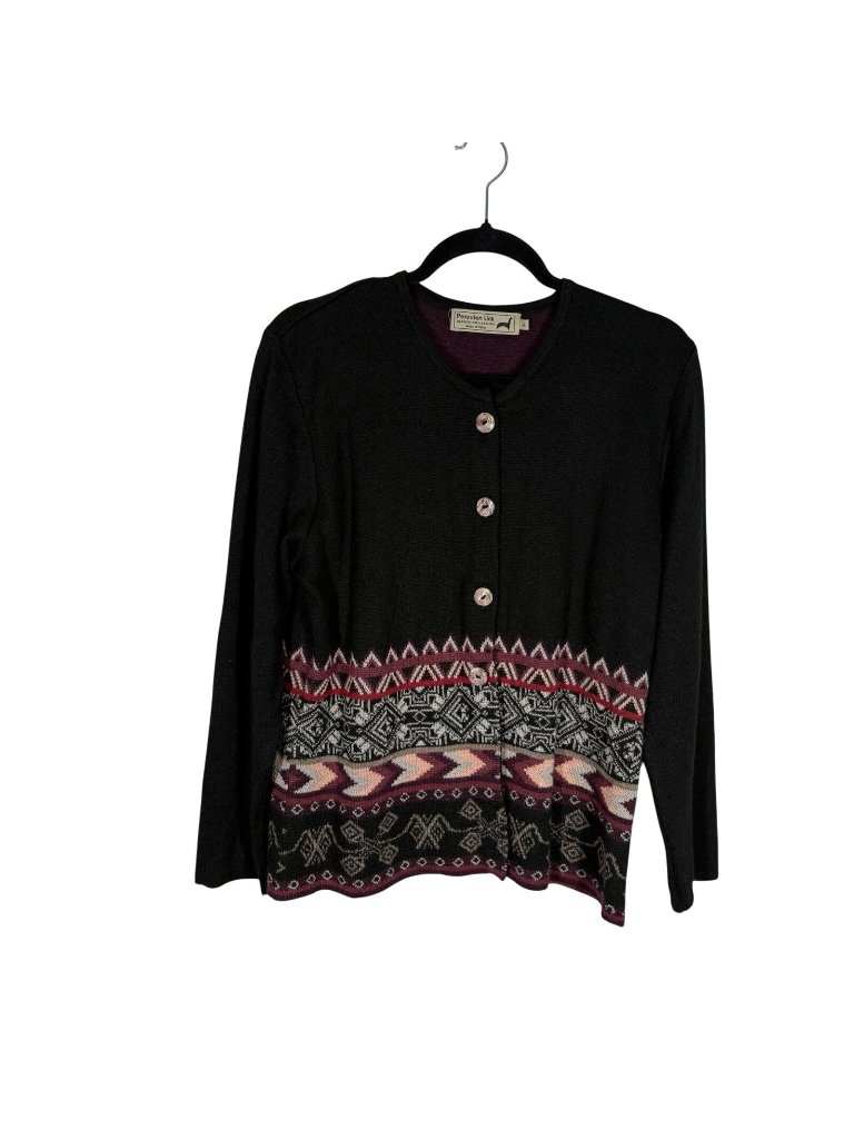 Peruvian Link Alpaca Collection Women L Fair Isle Nordic Artsy Cardigan Sweater